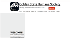Desktop Screenshot of goldenstatehumanesociety.com