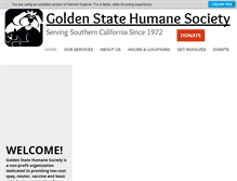 Tablet Screenshot of goldenstatehumanesociety.com